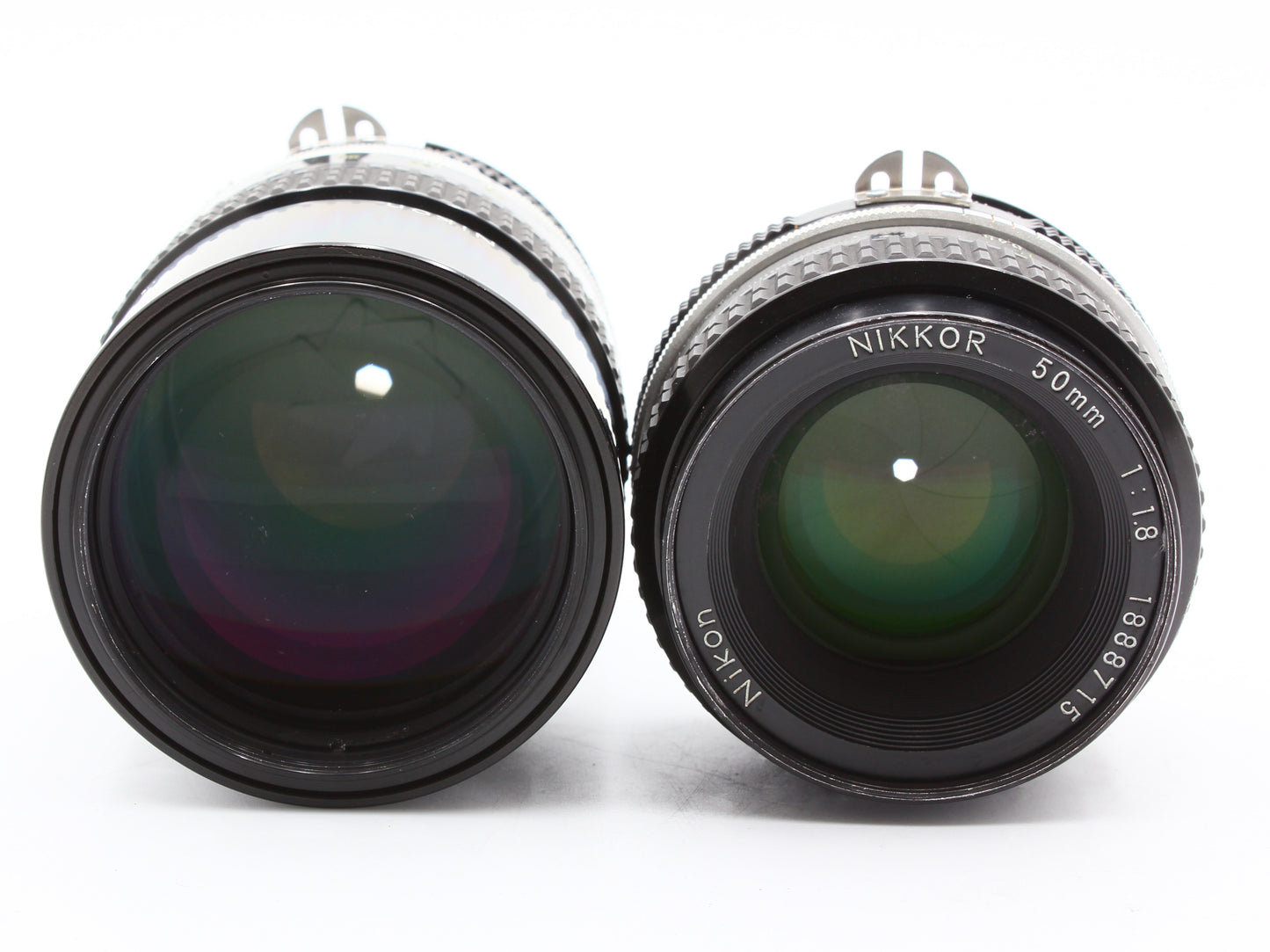 Nikon F2 Photomic Silver 35mm SLR Film Camera 50mm f/1.8 135mm f/2.8 Lens【Exc+4】