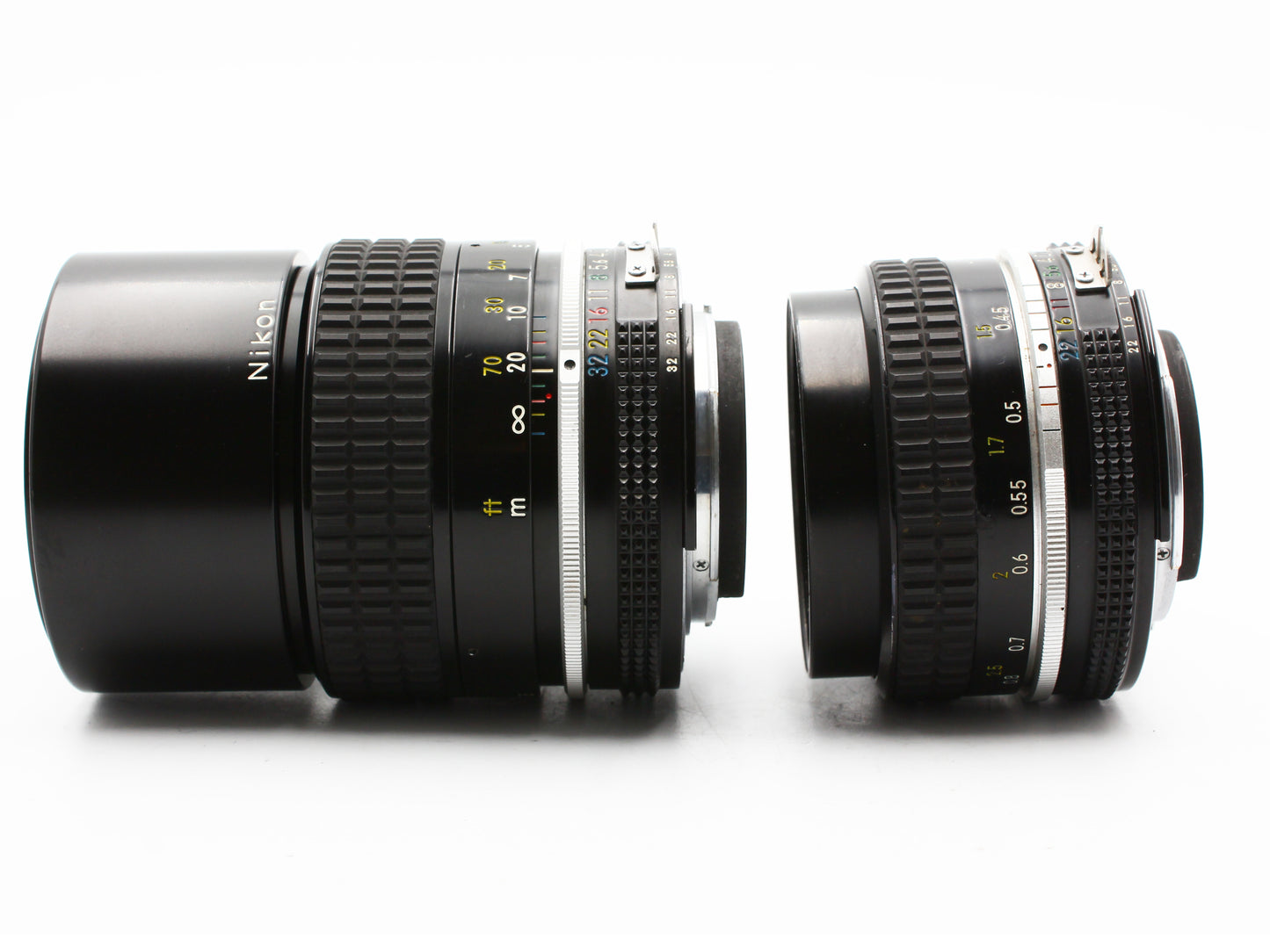 Nikon F2 Photomic Silver 35mm SLR Film Camera 50mm f/1.8 135mm f/2.8 Lens【Exc+4】