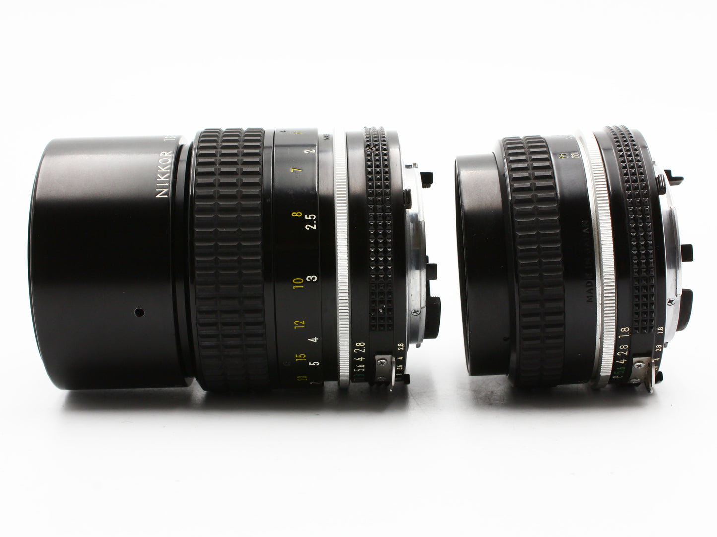 Nikon F2 Photomic Silver 35mm SLR Film Camera 50mm f/1.8 135mm f/2.8 Lens【Exc+4】
