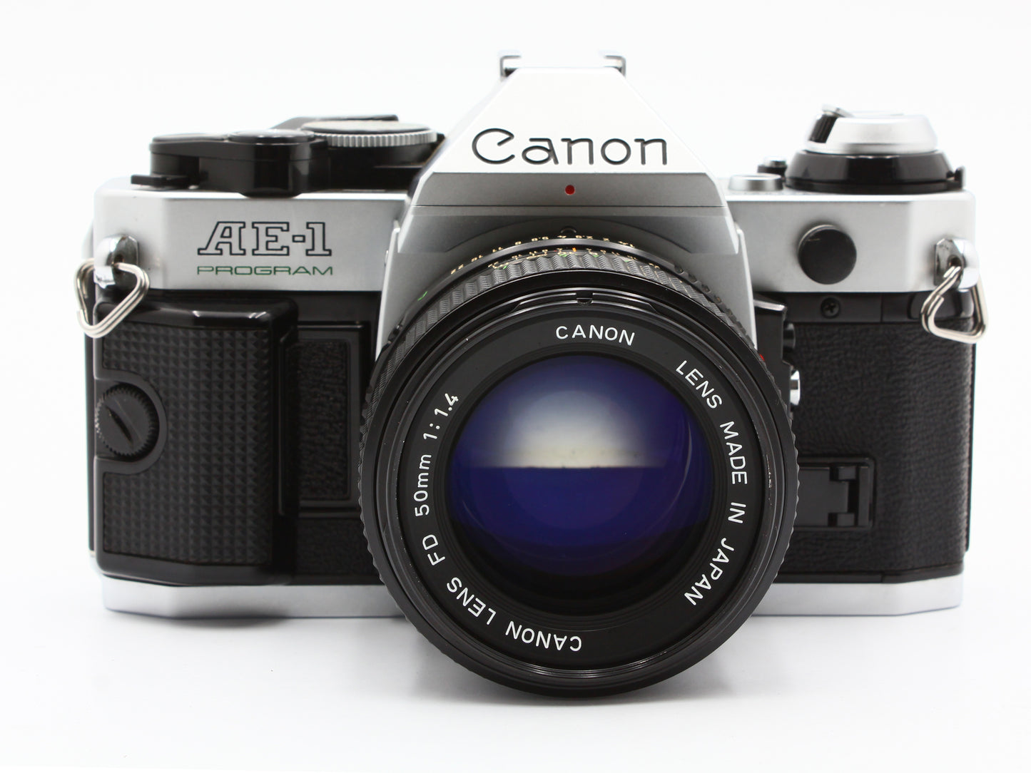 Canon AE-1 Program Silver 35mm SLR Film Camera New FD 50mm f/1.4 Lens【Exc+5】
