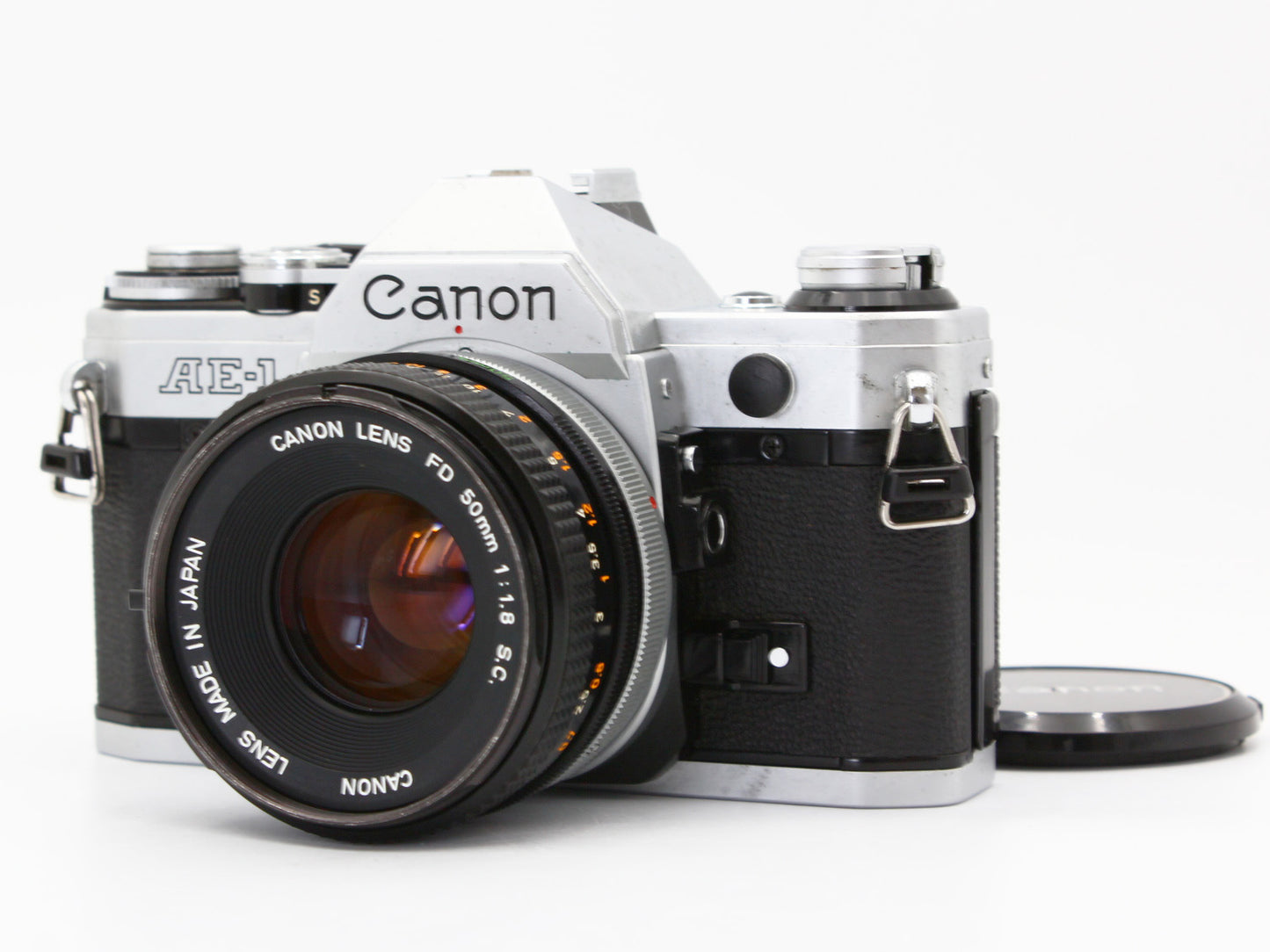 Canon AE-1 SLR 35mm Film Camera FD 50mm f/1.8 s.c. Lens from JAPAN【Exc+3】