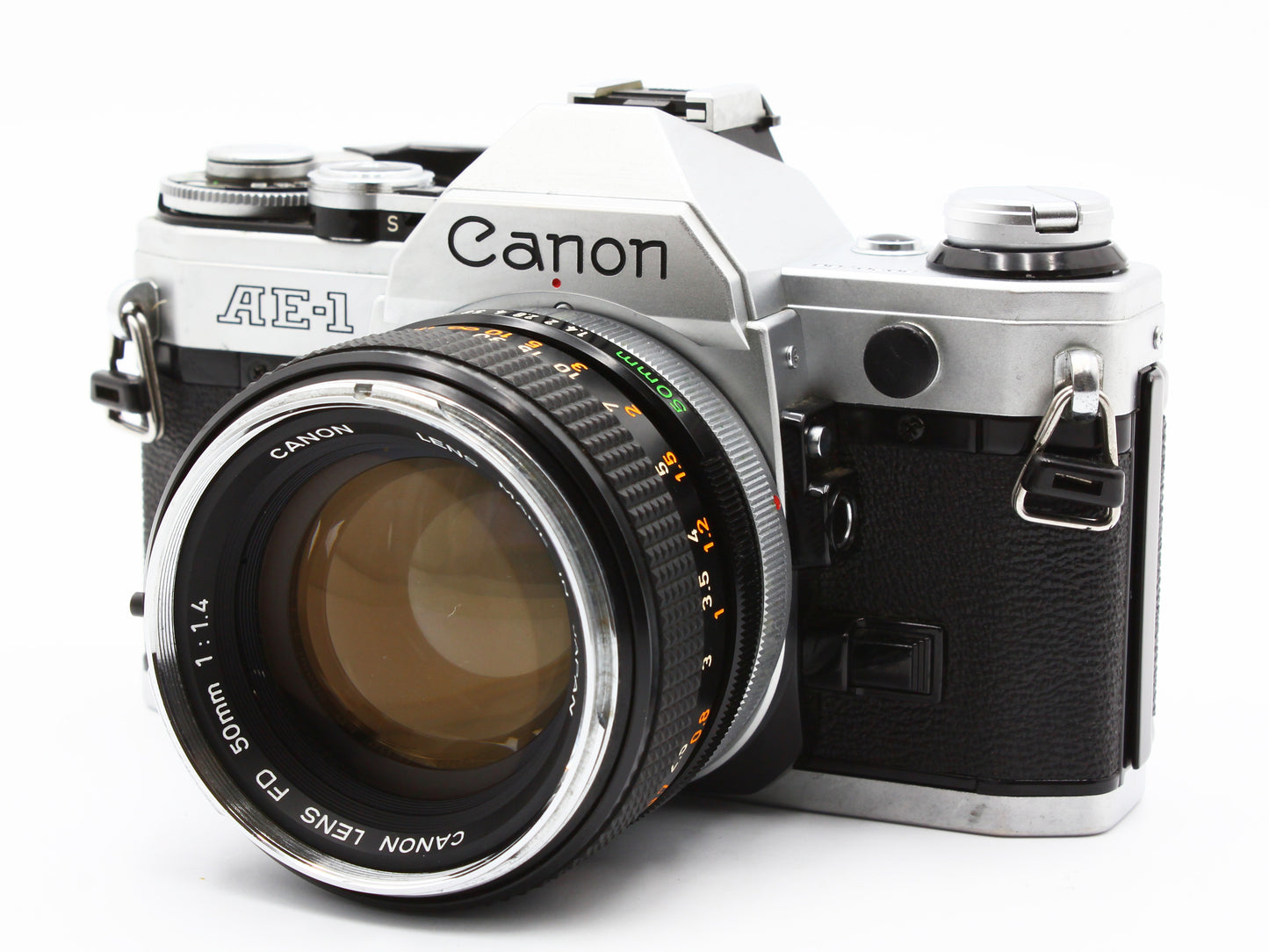 Canon AE-1 35mm SLR Film Camera FD 50mm f/1.4 Lens from JAPAN【Exc+3】