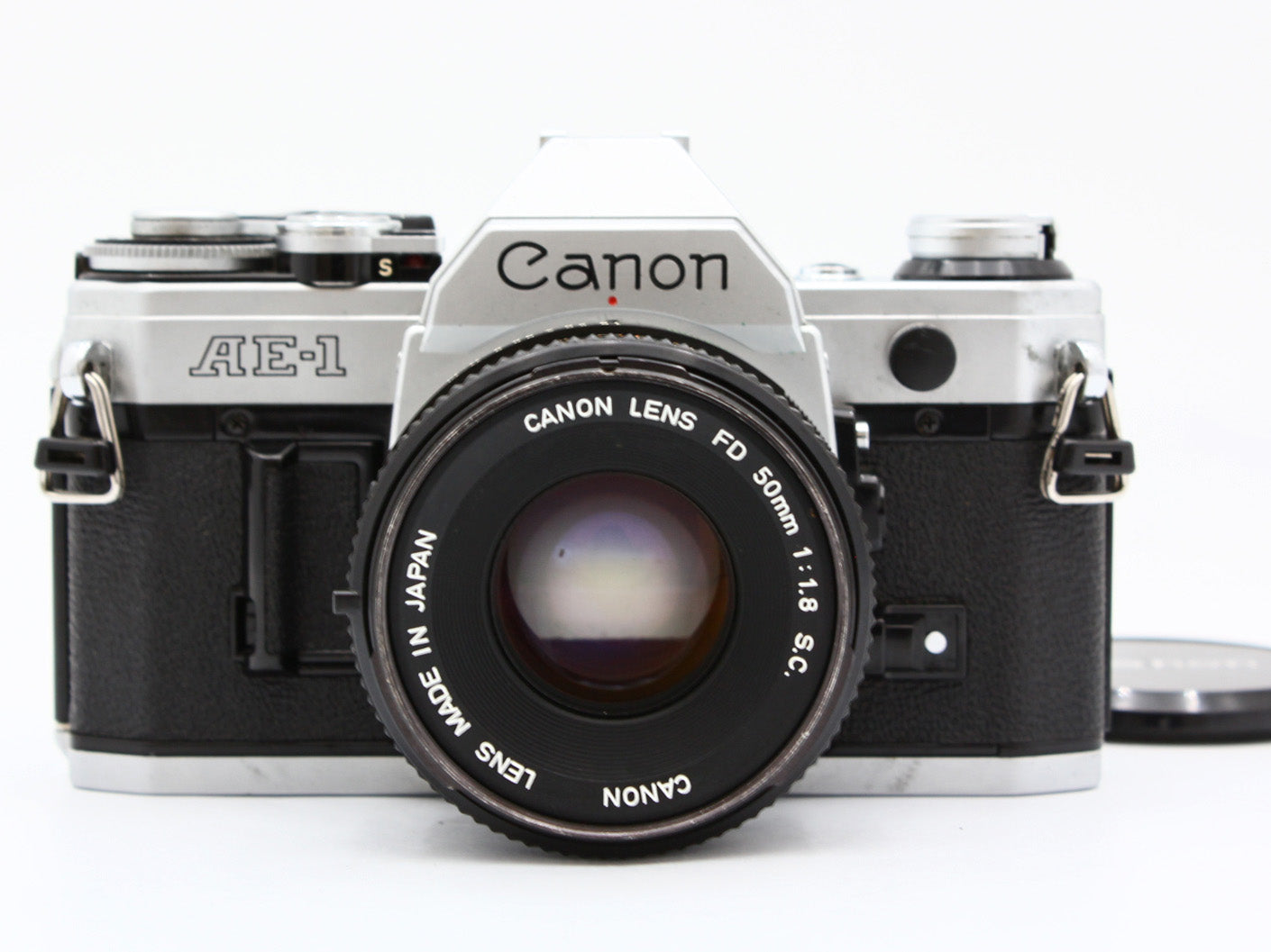 Canon AE-1 SLR 35mm Film Camera FD 50mm f/1.8 s.c. Lens from JAPAN【Exc+3】
