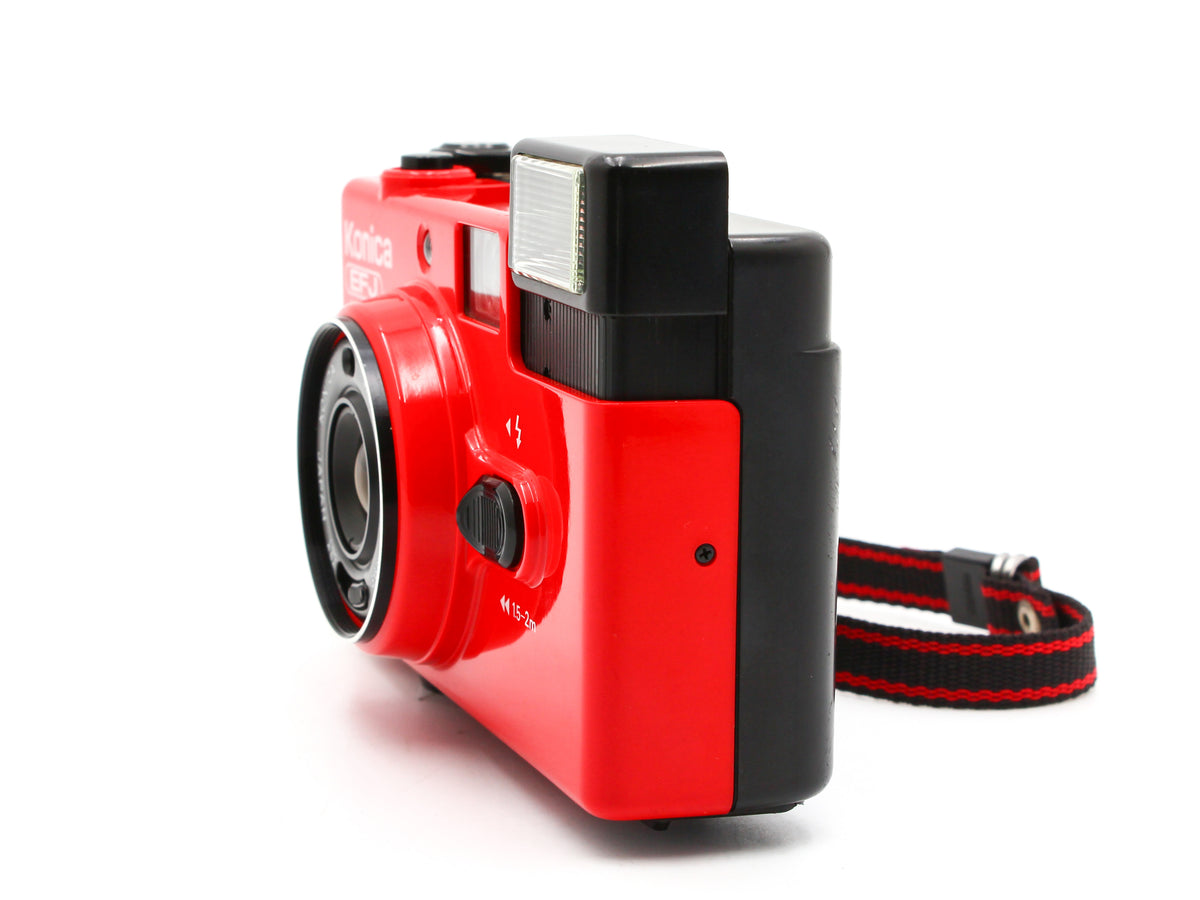 Konica EFJ Auto Date Red Hexanon 36mm f/4 35mm Film Camera From JAPAN【Exc+5】