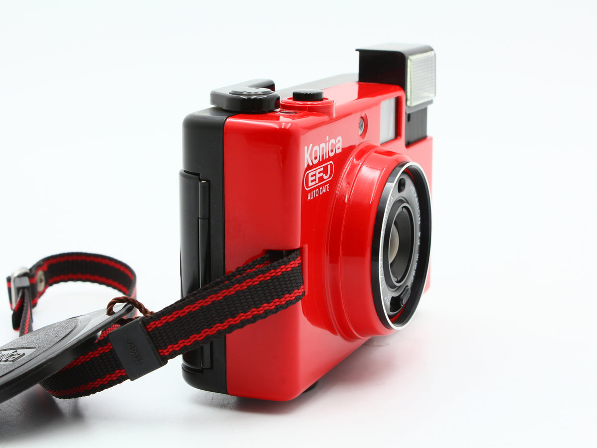 Konica EFJ Auto Date Red Hexanon 36mm f/4 35mm Film Camera From JAPAN【Exc+5】
