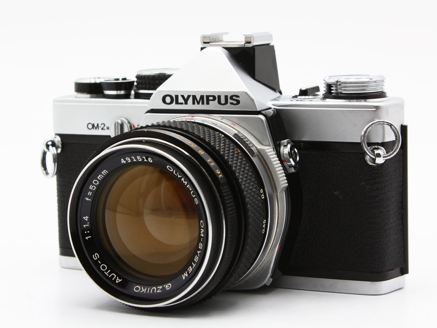 Olympus OM-2N Silver 35mm SLR Film Camera Zuiko Auto-S 50mm f/1.4 Lens【Exc+3】