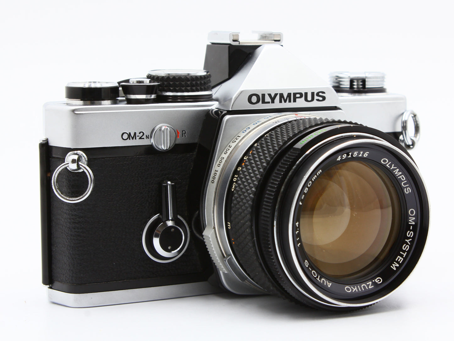 Olympus OM-2N Silver 35mm SLR Film Camera Zuiko Auto-S 50mm f/1.4 Lens【Exc+3】