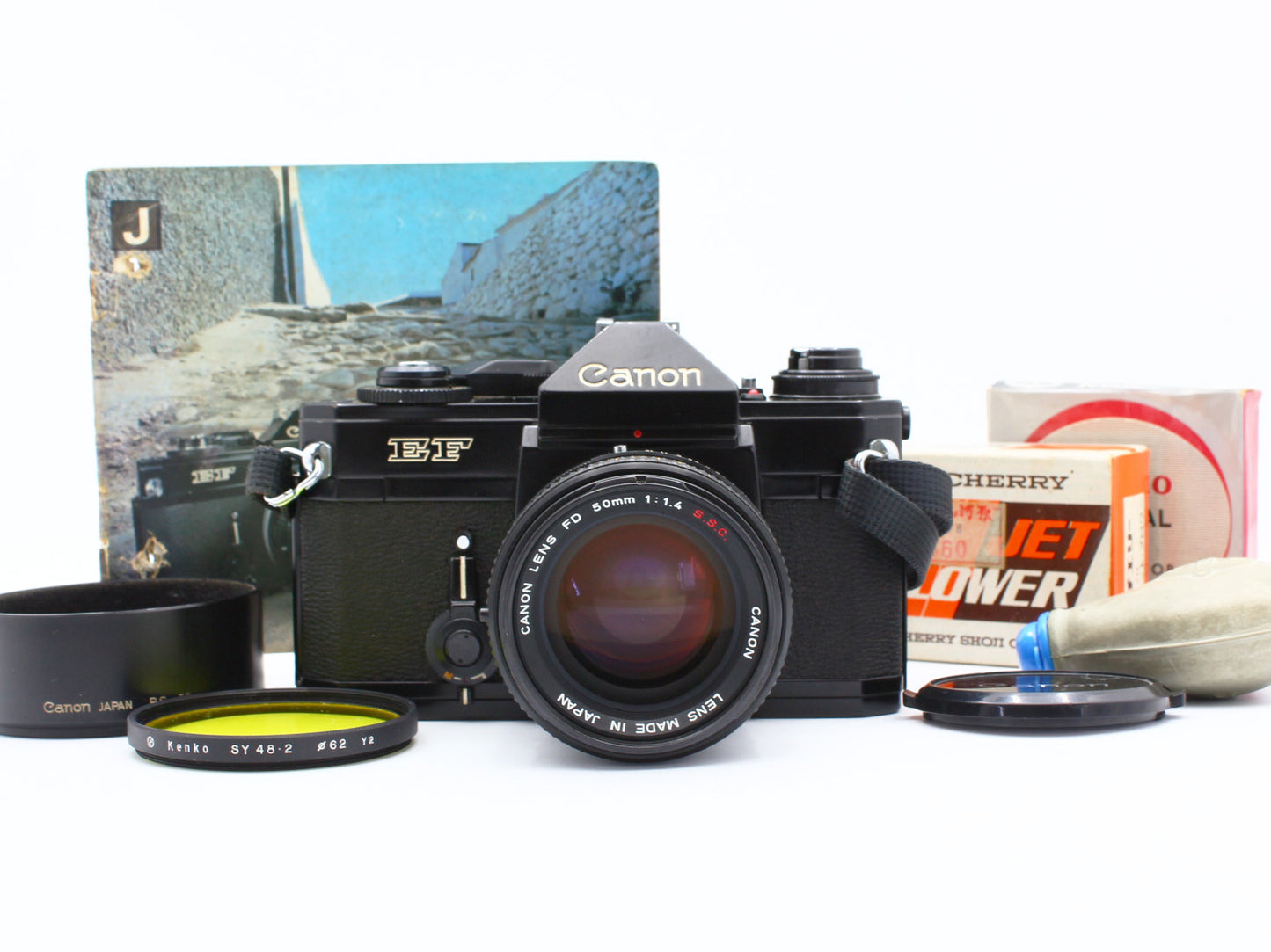 Canon EF 35mm SLR Film Camera FD 50mm f/1.4 S.S.C. Lens from JAPAN【VeryGood】