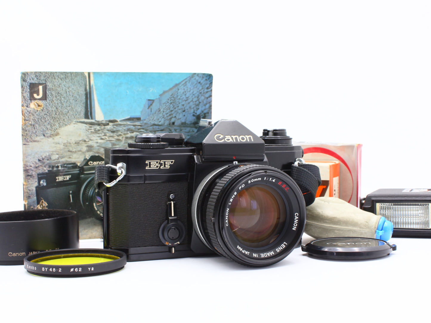 Canon EF 35mm SLR Film Camera FD 50mm f/1.4 S.S.C. Lens from JAPAN【VeryGood】