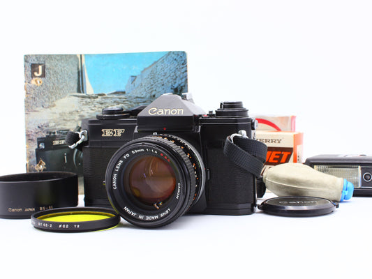Canon EF 35mm SLR Film Camera FD 50mm f/1.4 S.S.C. Lens from JAPAN【VeryGood】