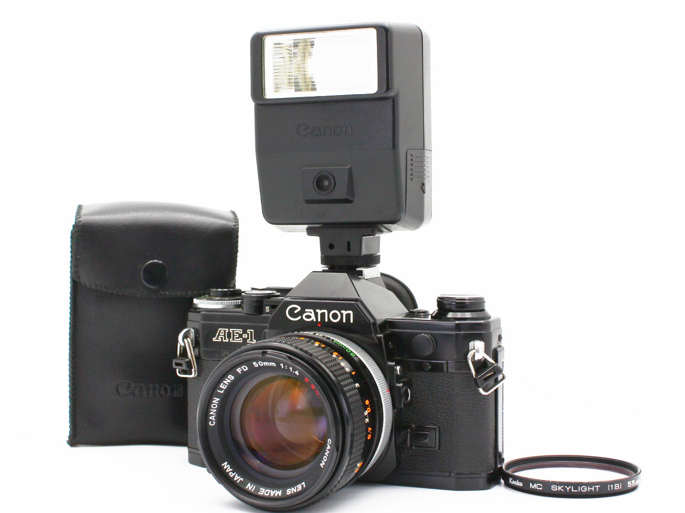 Canon AE-1 SLR 35mm Film Camera FD 50mm f/1.4 s.s.c. Lens from JAPAN【VeryGood】