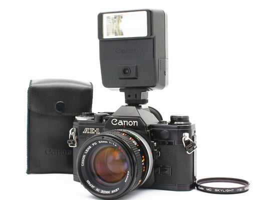 Canon AE-1 SLR 35mm Film Camera FD 50mm f/1.4 s.s.c. Lens from JAPAN【VeryGood】