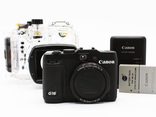 Canon PowerShot G16 Digital camera 5x Zoom Lens WP-DC52 from JAPAN【Exc+5】