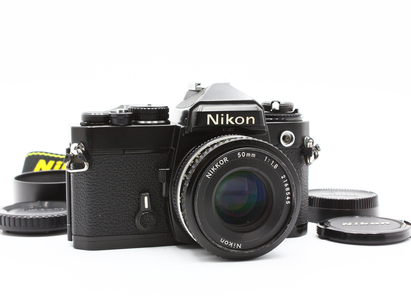 Nikon FE Black 35mm SLR Film Camera NIKKOR 50mm f/1.8 Lens【Very Good】