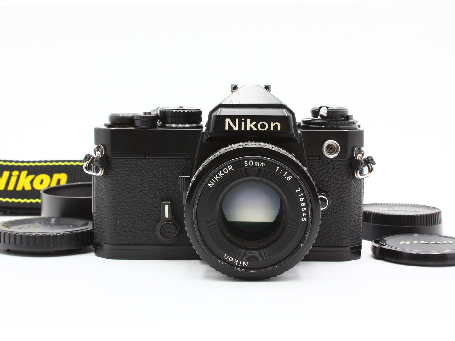 Nikon FE Black 35mm SLR Film Camera NIKKOR 50mm f/1.8 Lens【Very Good】