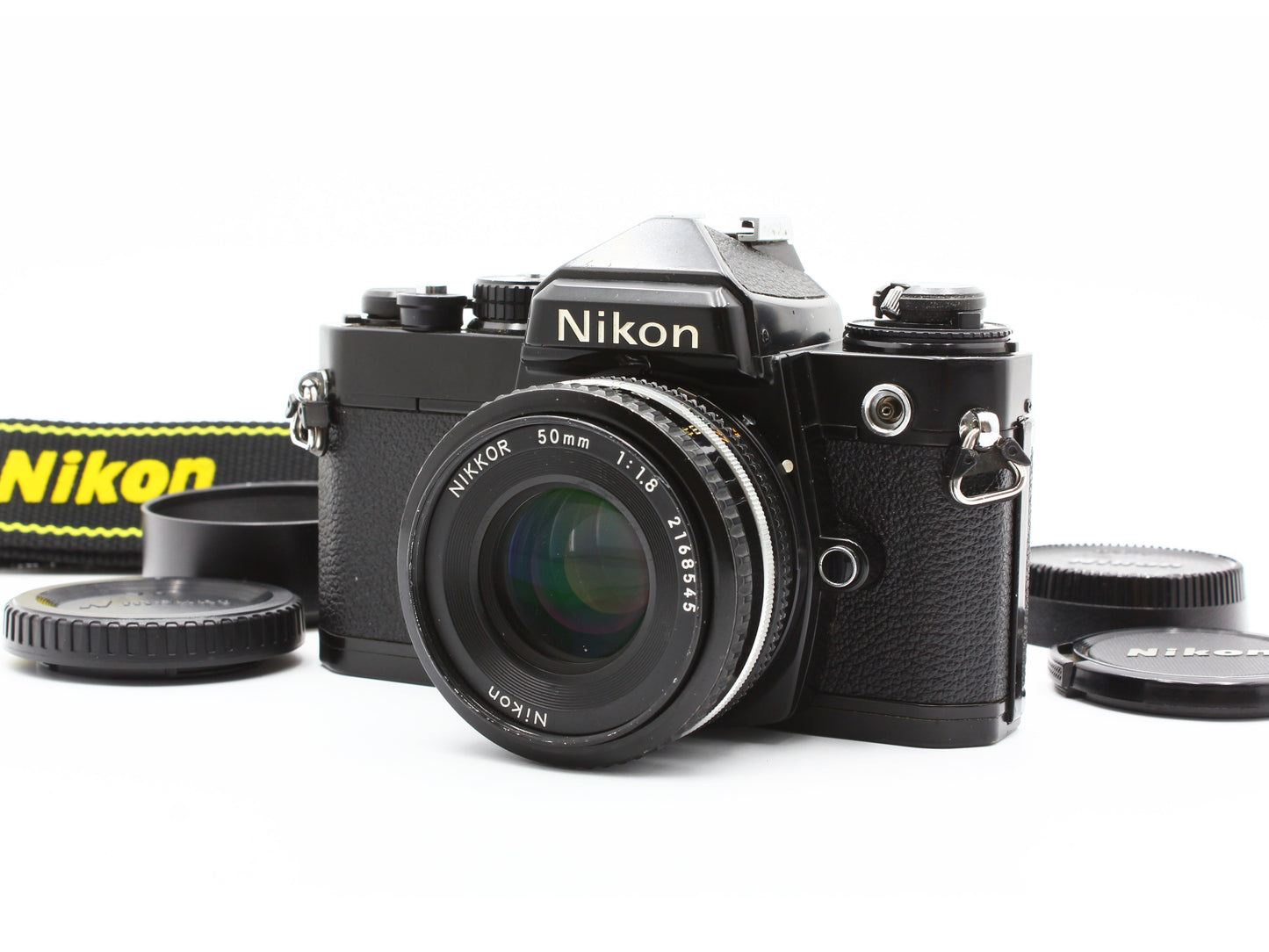 Nikon FE Black 35mm SLR Film Camera NIKKOR 50mm f/1.8 Lens【Very Good】