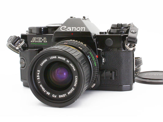 Canon AE-1 35mm SLR Film Camera FD 35-70mm f/3.5-4.5 Lens JAPAN【VeryGood】