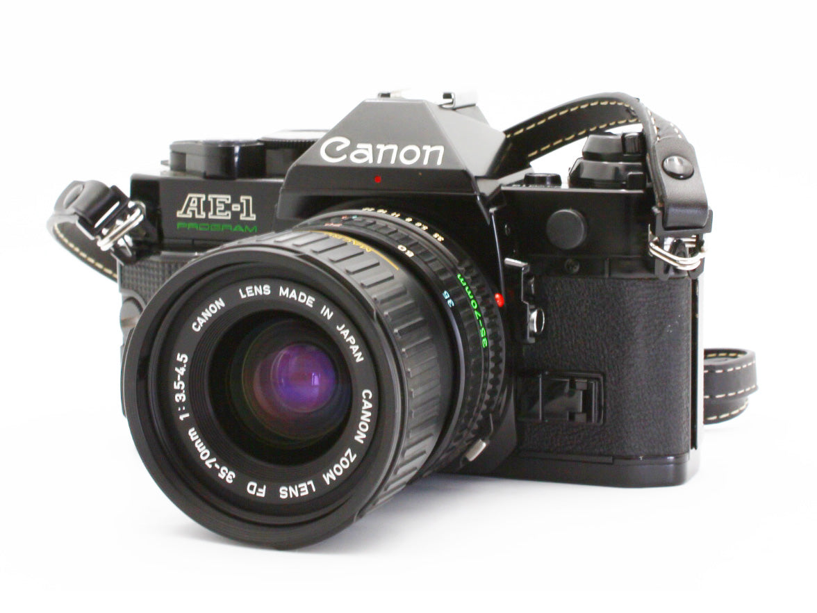 Canon AE-1 35mm SLR Film Camera FD 35-70mm f/3.5-4.5 Lens JAPAN【VeryGood】
