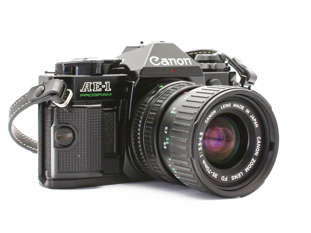 Canon AE-1 35mm SLR Film Camera FD 35-70mm f/3.5-4.5 Lens JAPAN【VeryGood】