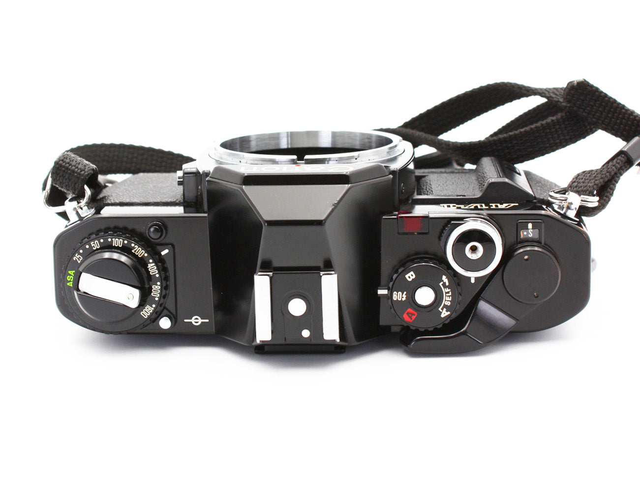 Canon AV-1 Black SLR Film Camera New FD 35-70mm f/4 MF Zoom Lens Japan【Exc+4】