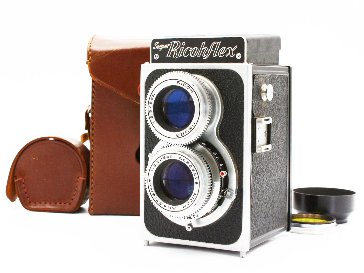 Ricoh Super Ricohflex TLR Camera Anastigmat 80mm f/3.5 Lens from JAPAN【VeryGood】