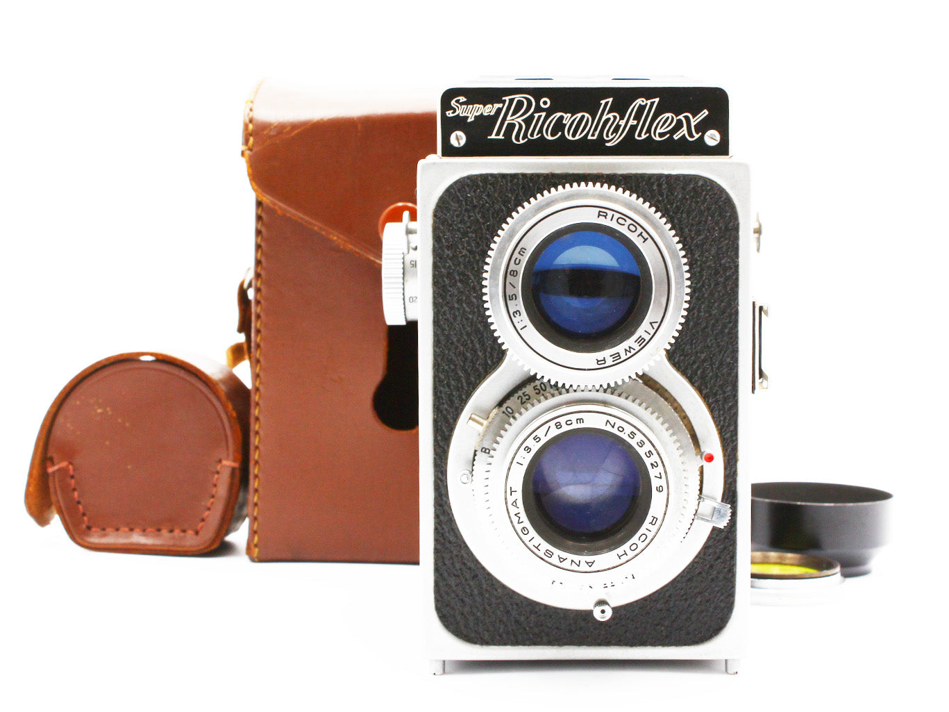 Ricoh Super Ricohflex TLR Camera Anastigmat 80mm f/3.5 Lens from JAPAN【VeryGood】