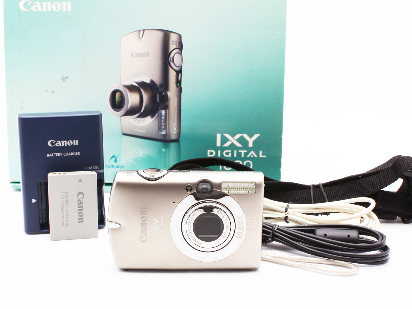 Canon IXY DIGITAL 1000 Titunium 10.0MP Compact Digital Camera from JAPAN【Exc+5】