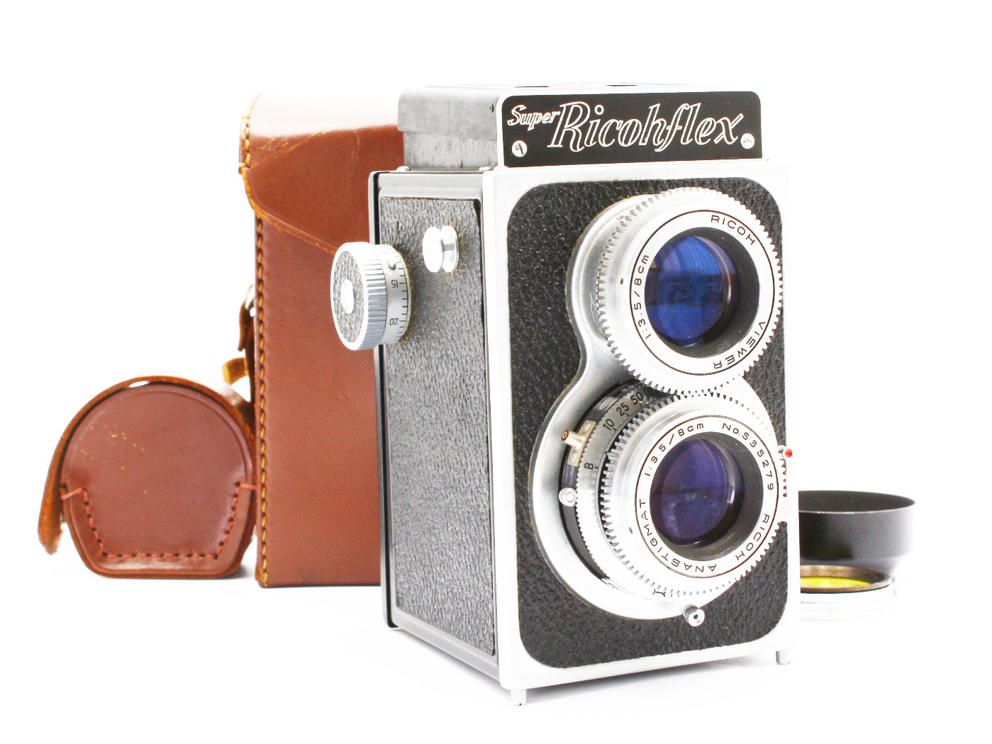 Ricoh Super Ricohflex TLR Camera Anastigmat 80mm f/3.5 Lens from JAPAN【VeryGood】