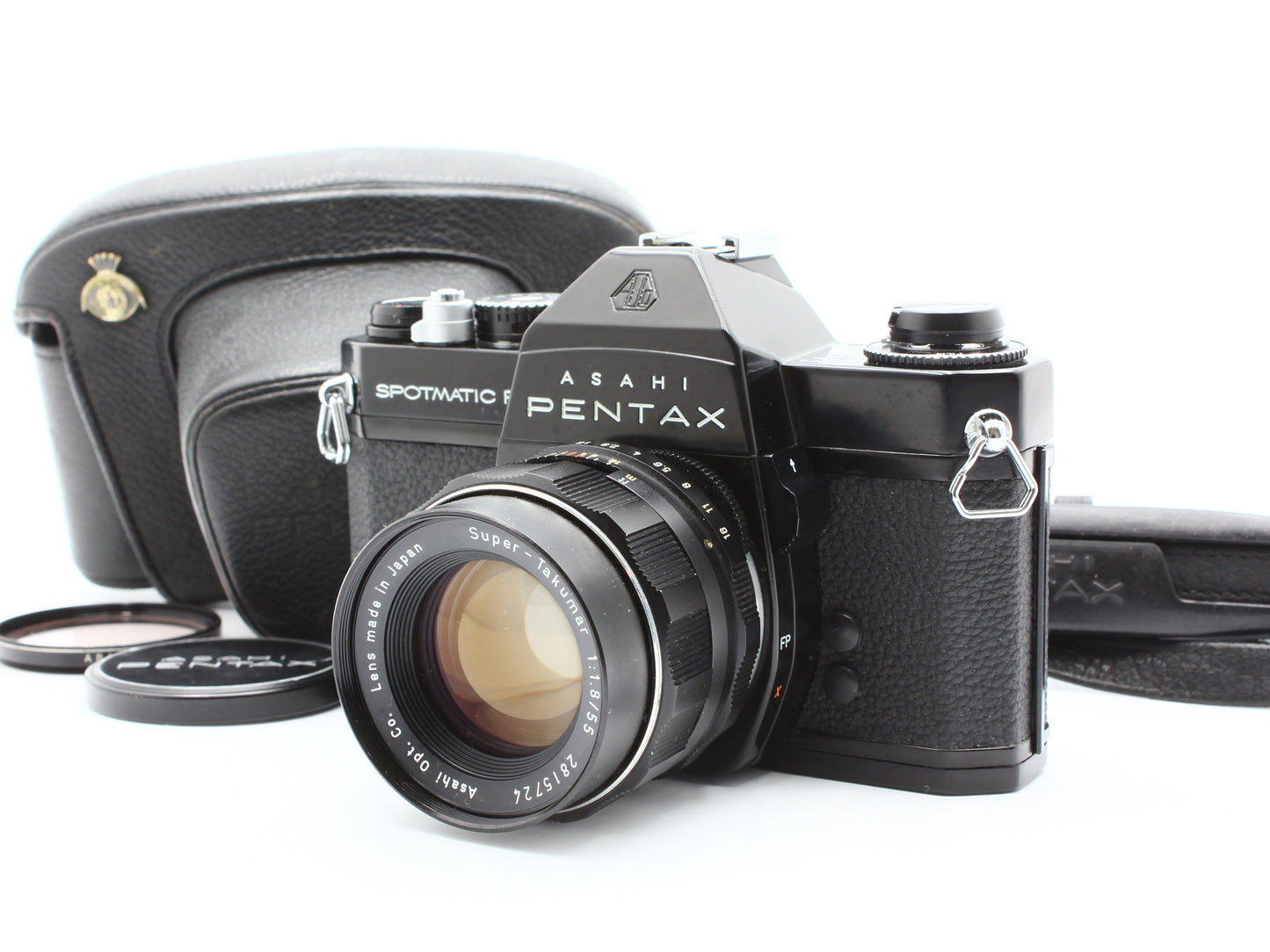 Asahi Pentax Spotmatic F Black SLR Super-Takumar 55mm f1.8 Lens【Very Good】