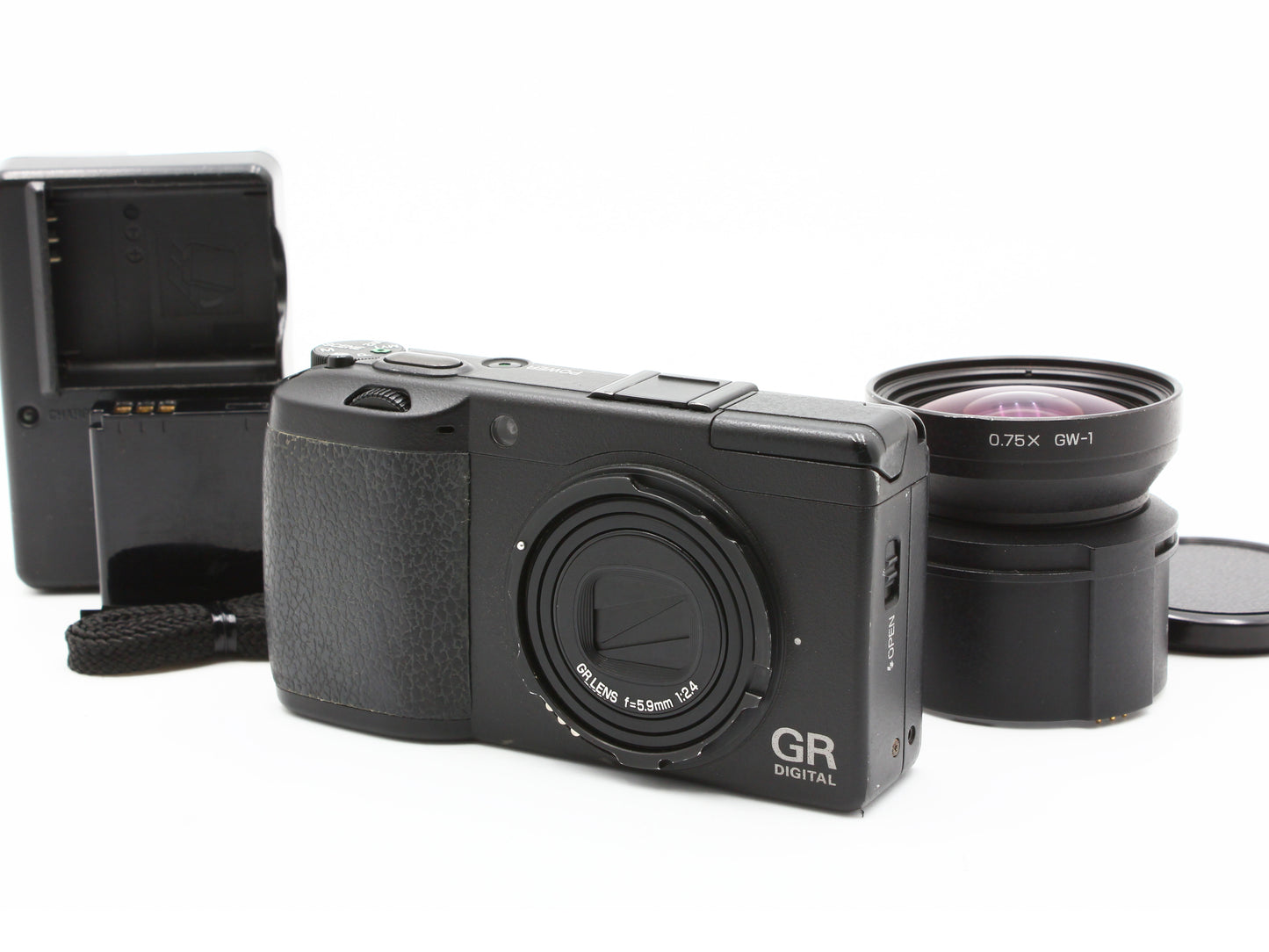 RICOH GR DIGITAL II Digital Camera 5.9mm f/2.4 GW-1 Conversion Lens【Exc+4】
