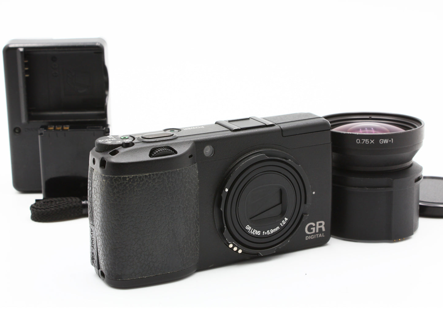 RICOH GR DIGITAL II Digital Camera 5.9mm f/2.4 GW-1 Conversion Lens【Exc+4】