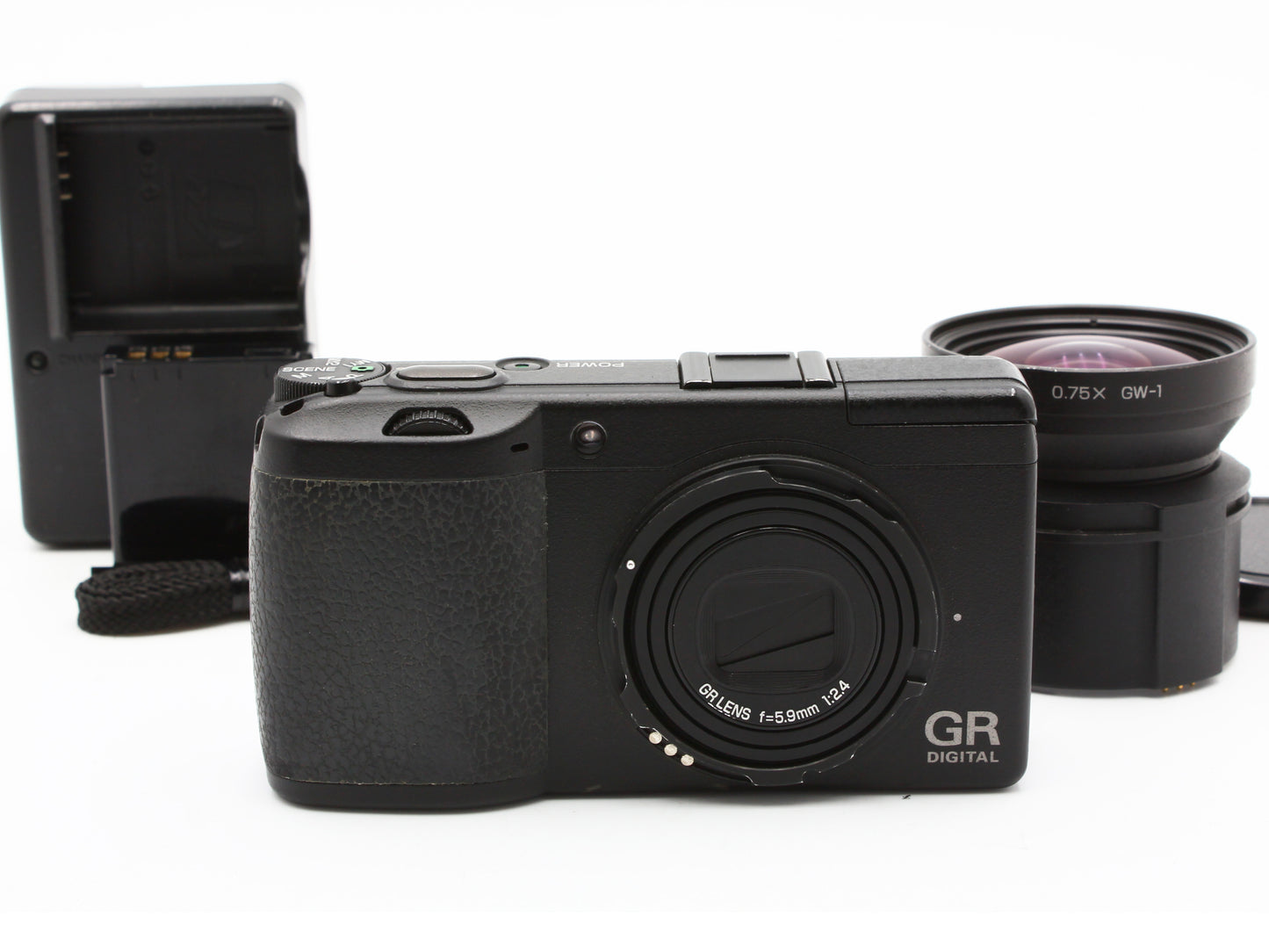 RICOH GR DIGITAL II Digital Camera 5.9mm f/2.4 GW-1 Conversion Lens【Exc+4】