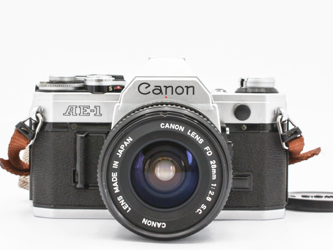 Canon AE-1 SLR Film Camera FD 28mm f/2.8 s.c. MF Lens from JAPAN【Exc+3】
