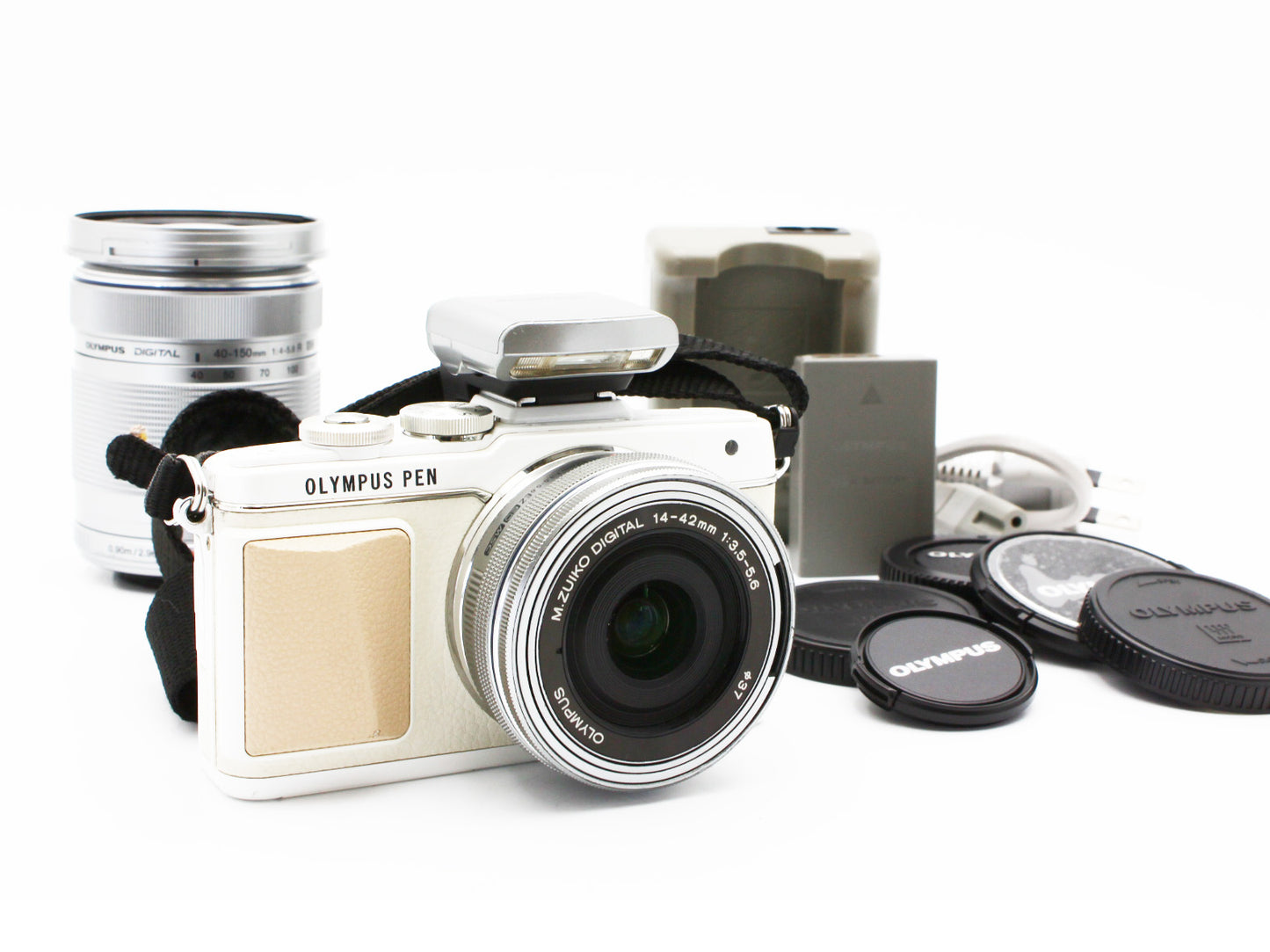 OLYMPUS PEN Lite E-PL7 Digital Camera 14-42mm 40-150mm Lens from JAPAN【VeryGood】