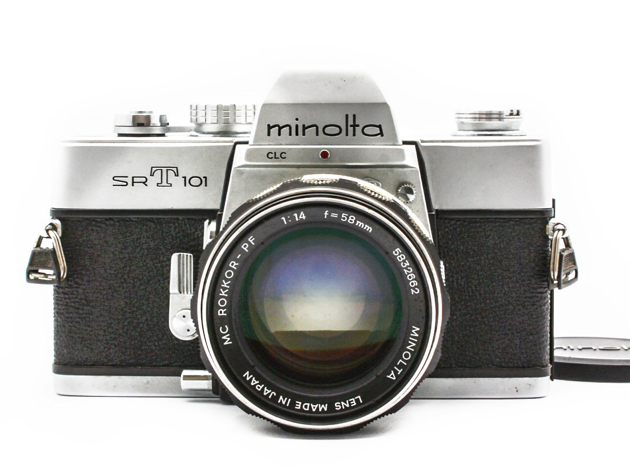 MINOLTA SRT101 SLR 35mm Film Camera MC ROKKOR-PF 58mm f/1.4 Lens JAPAN【VeryGood】